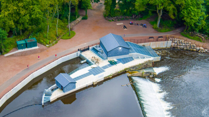 Radyr Weir in flow